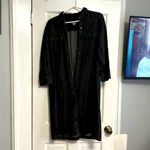 Talbots dark denim shirt dress size 14.